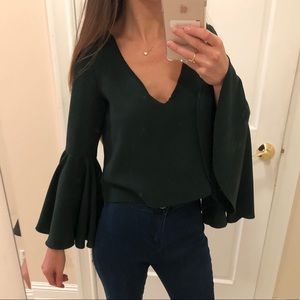 Boho shirt, boho top, bell sleeves, flare sleeves